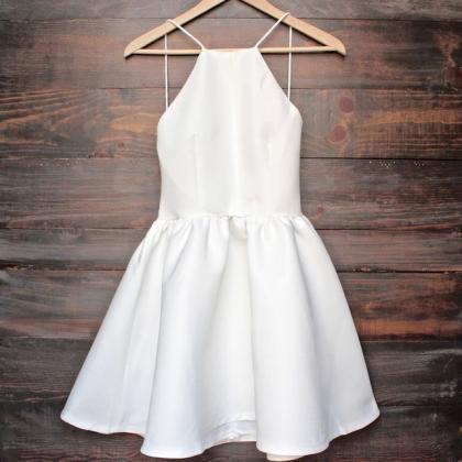 Hot Selling White Short Backless Homecoming Dresses Prom Dresses Party ...