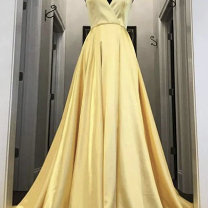 Halter Yellow Prom Dresses for Wome..