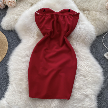 Red Party Dresses for Women with pe..