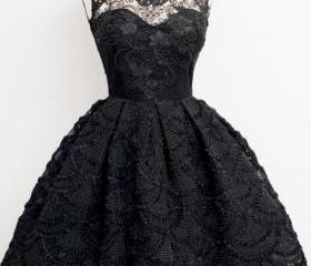 Hot Selling Vintage Black Tea Length Women's Prom Dresses Homecoming ...