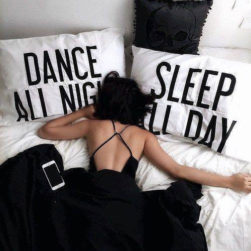 SLEEP ALL DAY DANCE ALL NIGHT PILLOWS
