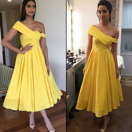 yellow spring formal dresses