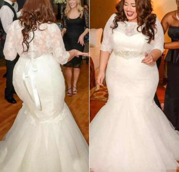 plus size mermaid bridal gowns