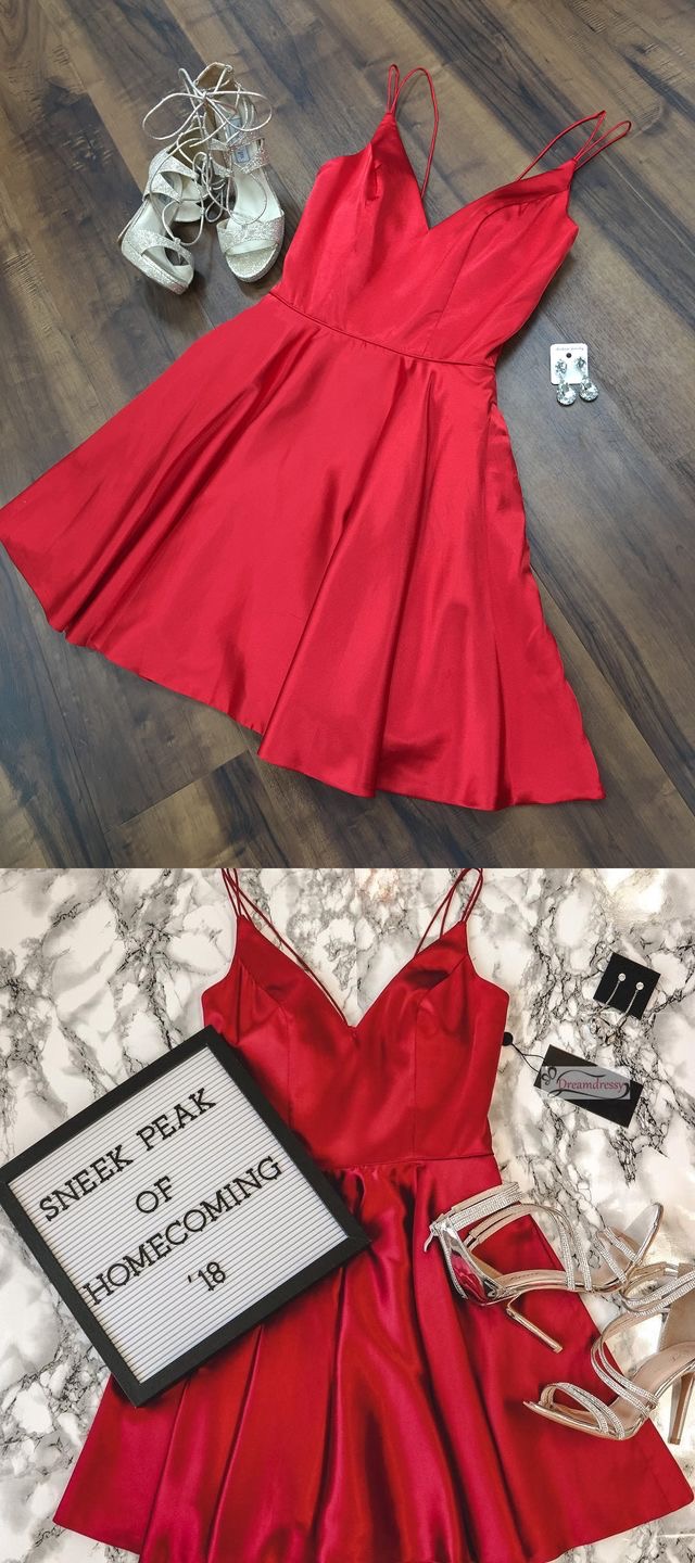 Simple Red Short Homecoming Dresses Under 100 Party Dresses on Luulla