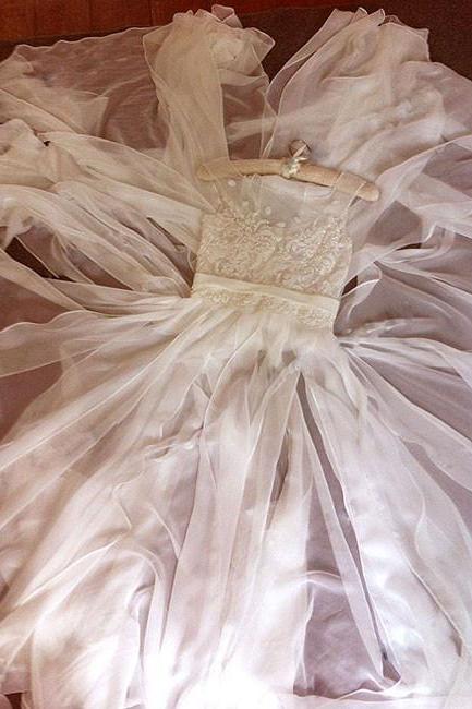 Romantic White Long Wedding Dresses Evening Dresses for Women