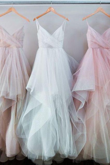 Spaghetti Straps Long Prom Dresses Wedding Dresses Bridal Gowns Evening Dress