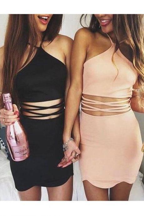 Sexy Halter Short Homecoming Dresses, Prom Dresses, Party Dresses 