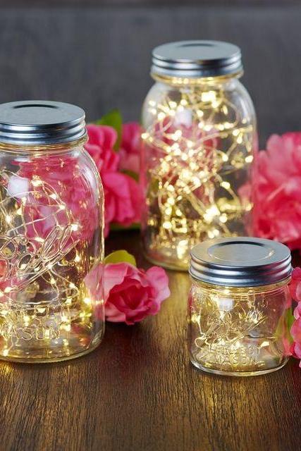 1 Mason Jar with 10 Piece LED for Wedding Home Party