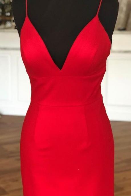 Red Sheath Short Homecoming Dress Prom Dress Under 100
